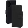 Mobiparts Wallet iPhone 16 MagSafe Hoesje Echt Leer Bookcase Portemonnee - Zwart
