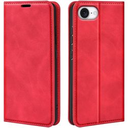 Mobigear Retro Slim iPhone 16e Hoesje Bookcase Portemonnee - Rood