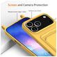 Mobigear Lanyard Card iPhone 17 Pro Siliconen Hoesje met koord en Pasjeshouder - Geel