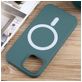 Mobigear Rubber Touch iPhone 15 Plus Siliconen MagSafe Hoesje Backcover - Groen