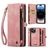 Caseme 008 iPhone 15 Pro Hoesje Uitneembare 2in1 Bookcase Portemonnee - Roze