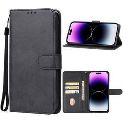 Mobigear Wallet iPhone 15 Pro Max Hoesje Bookcase Portemonnee - Zwart