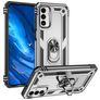 Mobigear Armor Ring Samsung Galaxy M23 Hoesje Hardcase Backcover Shockproof met Ringhouder - Zilver