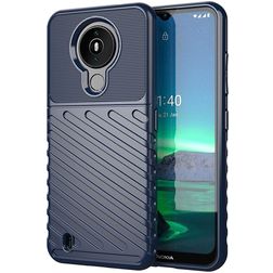 Mobigear Groove Nokia 1.4 Hoesje Flexibel TPU Backcover - Blauw