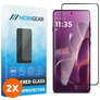 Mobigear Premium Motorola Edge 60 Pro Glazen Screenprotector - Case Friendly - Zwart (2-Pack)