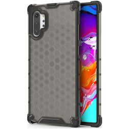 Mobigear Honeycomb Samsung Galaxy Note 10 Plus Hoesje Hardcase Backcover Shockproof - Zwart