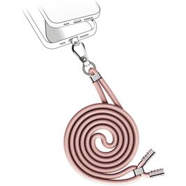 Valenta Lanyard Universeel Telefoonkoord Verstelbaar - Metallic Rose