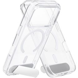 Mobiparts Hardcover Doorzichtig iPhone 18 Pro MagSafe Hoesje Hardcase Backcover met Standaard - Transparant