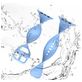 Mobigear Dashed Siliconen Apple Watch Bandje Gespsluiting - 49/46/45/44 mm - Babyblauw