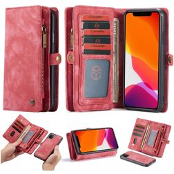 CaseMe 008 iPhone 11 Hoesje Uitneembare 2in1 Bookcase Portemonnee - Rood