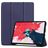 Mobigear Tri-Fold Gel iPad Pro 11 Inch (2020) Hoes TPU,Kunstleer Bookcase + Stylus Houder - Donkerblauw