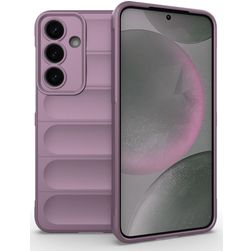 Mobigear Bumpy Samsung Galaxy S25 Plus Hoesje Flexibel TPU Backcover - Paars