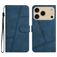 Mobigear Stitch iPhone 17 Pro Max Hoesje Bookcase Portemonnee - Blauw