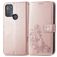 Mobigear Clover Motorola Moto G50 Hoesje Bookcase Portemonnee - Roségoud