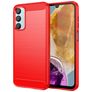 Mobigear Brushed Slim Samsung Galaxy M15 Hoesje Flexibel TPU Backcover - Rood