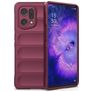 Mobigear Bumpy OPPO Find X5 Hoesje Flexibel TPU Backcover - Bordeaux Rood