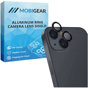 Mobigear Single iPhone 14 Glazen Camera Lens Protector - Case Friendly - Zwart