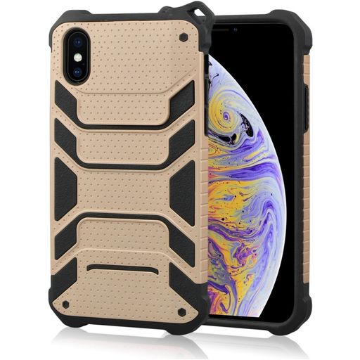Mobigear Armor iPhone XS Max Hoesje Hardcase Backcover Shockproof - Roségoud