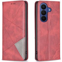 Mobigear Rhombus Slim Samsung Galaxy A27 Hoesje Bookcase - Rood