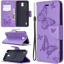 Mobigear Butterfly Nokia 1.3 Hoesje Bookcase Portemonnee - Paars