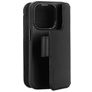 Decoded Detachable Wallet iPhone 15 Pro MagSafe Hoesje Echt Leer Uitneembare 2in1 Bookcase Portemonnee - Zwart