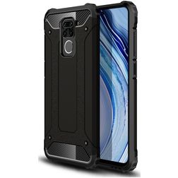 Mobigear Outdoor Xiaomi Redmi Note 9 Hoesje Hardcase Backcover Shockproof - Zwart