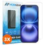 Mobigear iPhone 16 Plus Glazen Screenprotector - Case Friendly (3-Pack)