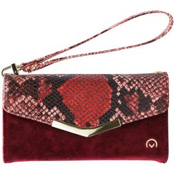 Mobilize Gelly Velvet iPhone SE (2022) Hoesje Uitneembare 2in1 Clutch - Red Snake