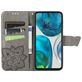 Mobigear Butterfly Motorola Moto G52 Hoesje Bookcase Portemonnee - Grijs