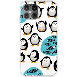 Mobigear Design iPhone 12 Pro Max Hoesje Flexibel TPU Backcover - pinguïn