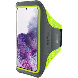Mobiparts Comfort Fit Telefoonhouder Hardlopen Samsung Galaxy S20 Sport Hoesje Neopreen Sportarmband - Neon Green