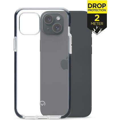 Mobilize Shatterproof iPhone 15 Plus Hoesje Hardcase Backcover Shockproof - Transparant / Zwart