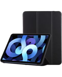 Mobigear Tri-Fold Gel iPad Air 5 (2022) Hoes TPU,Kunstleer Bookcase - Zwart