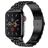Mobigear Monaco Stalen Apple Watch Bandje Vouwsluiting - 49/46/45/44 mm - Zwart