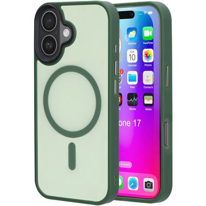 Mobiparts Hardcover iPhone 17 MagSafe Hoesje Hardcase Backcover - Satin Green