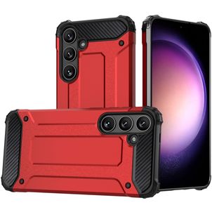 Mobigear Outdoor Samsung Galaxy S24 Hoesje Hardcase Backcover Shockproof - Rood