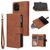 Mobigear Zipper iPhone 12 Pro Hoesje Bookcase Portemonnee - Bruin