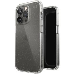 Speck Presidio Perfect Clear Glitter iPhone 14 Pro Hoesje Hardcase Backcover Shockproof - Transparant / Goud