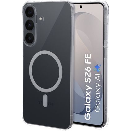 Mobiparts Classic Doorzichtig Samsung Galaxy S26 FE MagSafe Hoesje Flexibel TPU Backcover - Transparant