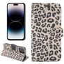 Mobigear Leopard iPhone 14 Pro Max Hoesje Bookcase Portemonnee - Bruin