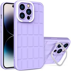 Mobigear Cube iPhone 14 Pro Max Hoesje Hardcase Backcover met Standaard - Paars