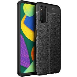 Mobigear Luxury Samsung Galaxy A03s Hoesje Flexibel TPU Backcover - Zwart