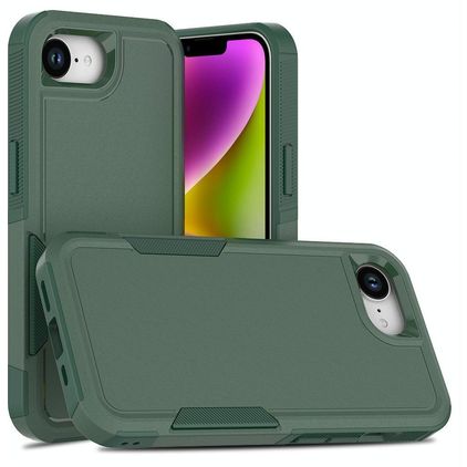 Mobigear Heavy Armor iPhone 16e Hoesje Hardcase Backcover Shockproof - Groen