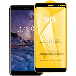 Mobigear Premium Nokia 3.1 Plus Glazen Screenprotector - Case Friendly - Zwart