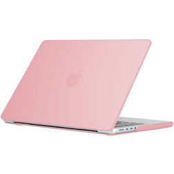 Mobigear Glossy MacBook Pro 14 Inch (2021-2024) Hoes Hardshell Laptopcover MacBook Case - Roze - Model A2442 / A2779 / A2918 / A2992 / A3401