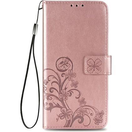 Mobigear Clover Samsung Galaxy A32 4G Hoesje Bookcase Portemonnee - Roségoud