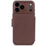 Decoded Detachable Wallet iPhone 17 Pro MagSafe Hoesje Echt Leer Uitneembare 2in1 Bookcase Portemonnee - Chocolate Brown
