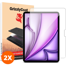 GrizzlyCoat Magic Applicator iPad Air 11 Inch (2025) Glazen Screenprotector - Case Friendly + Installatie Frame (2-Pack)