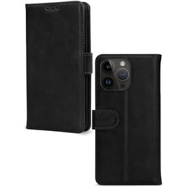 Mobilize Wallet iPhone 14 Pro Max Hoesje Echt Leer Bookcase Portemonnee - Zwart