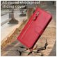 Mobigear Zipper iPhone 17 Hoesje Bookcase Portemonnee - Rood